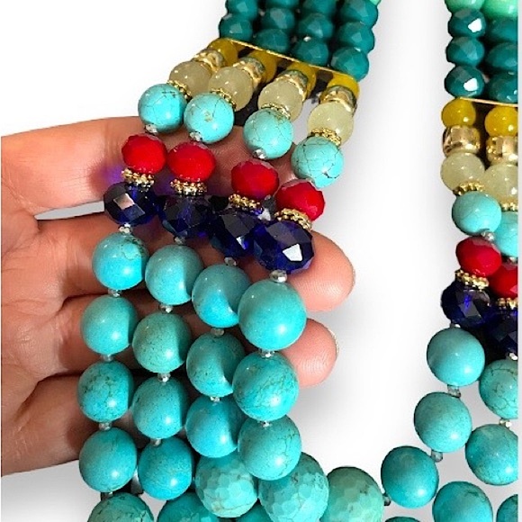 • Stunning Turquoise Necklace • - Picture 3 of 11
